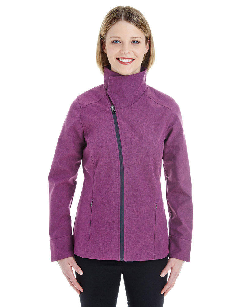 north end ne705w ladies' edge soft shell jacket with convertible collar Front Fullsize