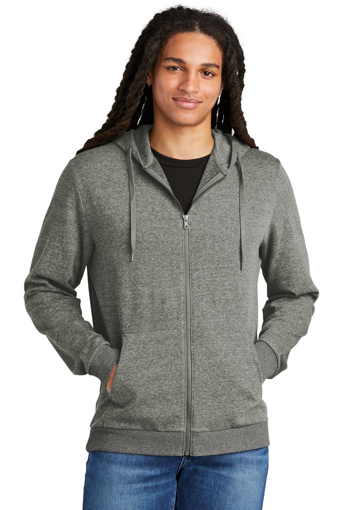 district dt1302 perfect tri ® fleece full-zip hoodie Front Fullsize