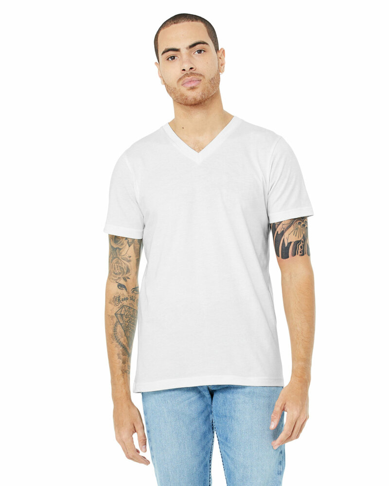 Bella + Canvas 3005CVC Unisex CVC Jersey V-Neck T-Shirt Front Fullsize"