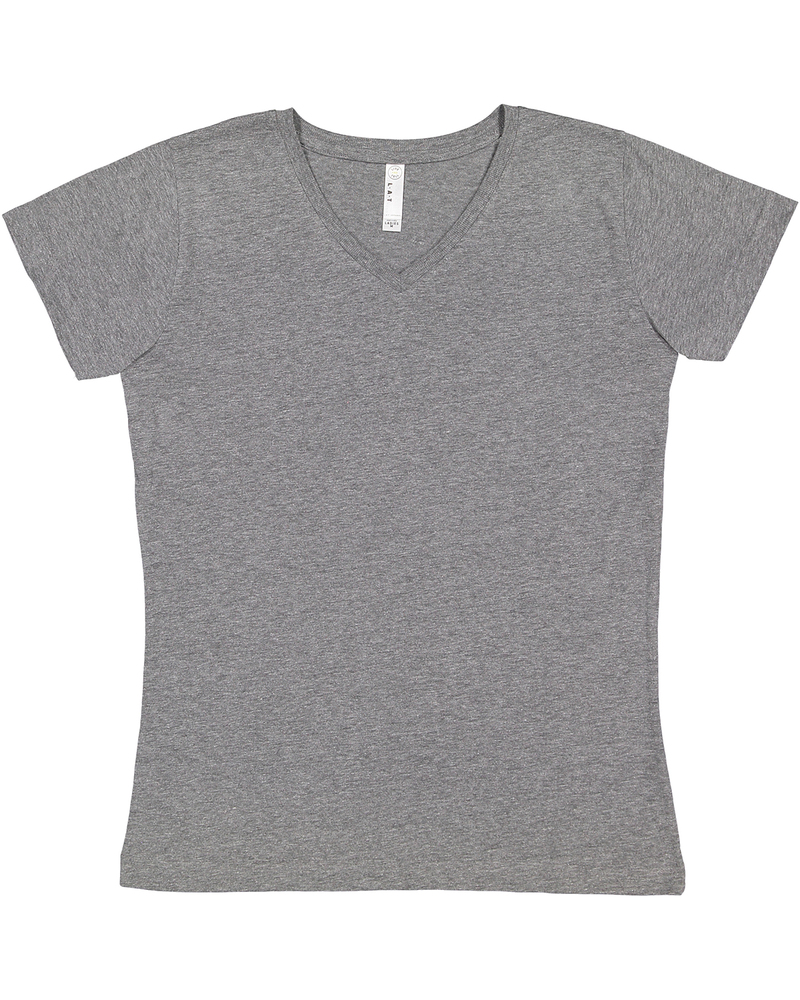 LAT 3507 Ladies' V-Neck Fine Jersey T-Shirt Front Fullsize"