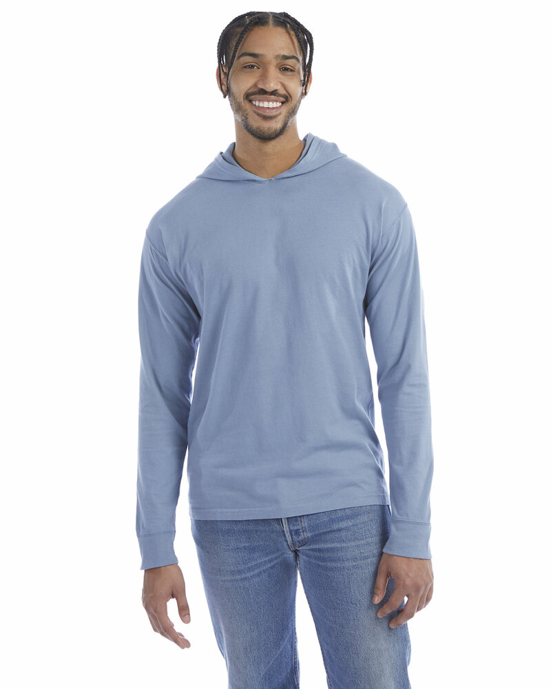 comfortwash by hanes gdh280 unisex jersey hooded sweatshirt Front Fullsize