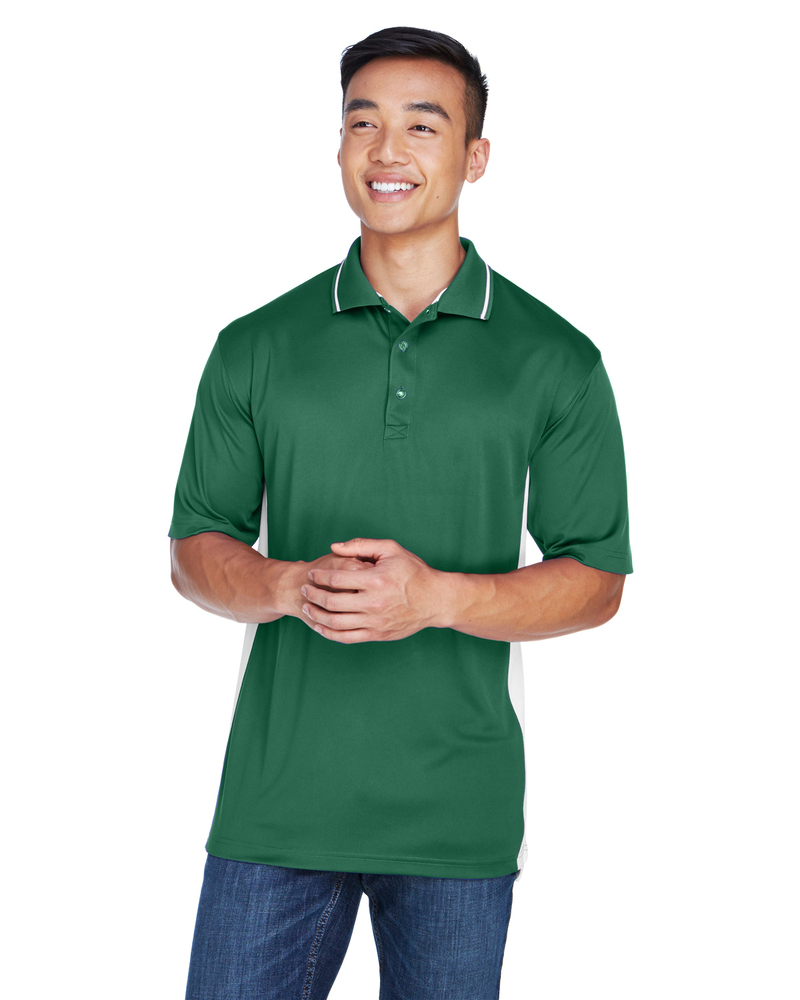 UltraClub 8406 Men's Cool & Dry Sport Two-Tone Polo Front Fullsize"