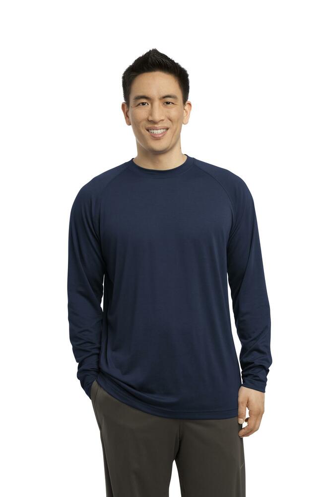 sport-tek st700ls long sleeve ultimate performance crew Front Fullsize