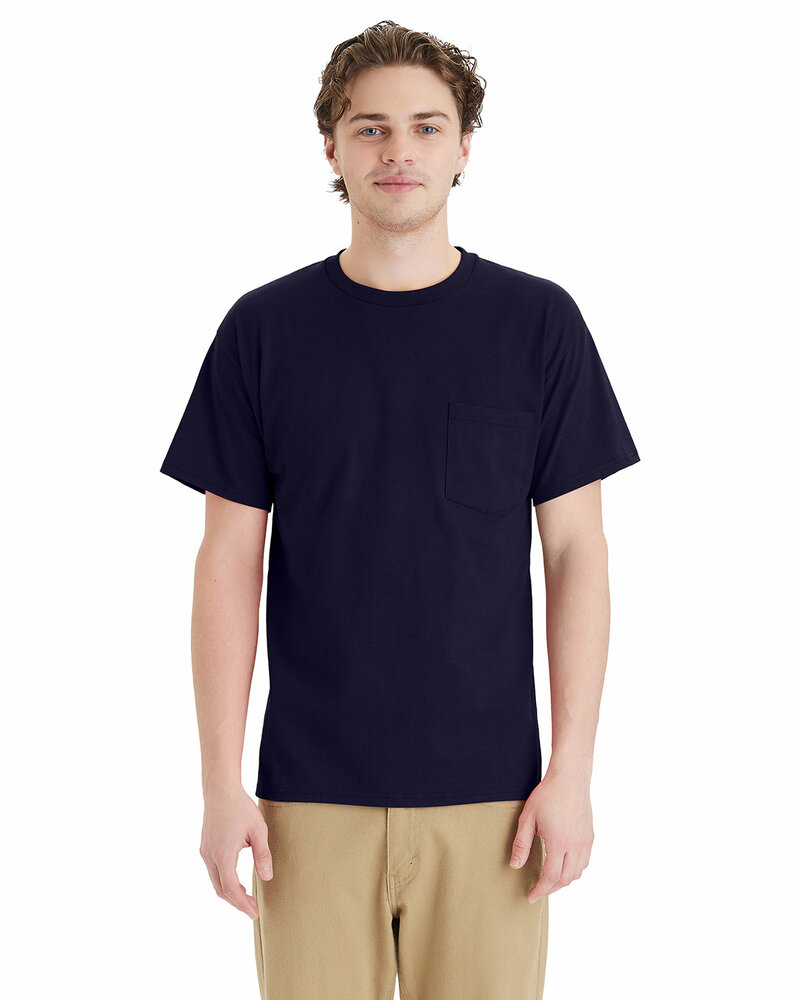 hanes 5290p unisex essential pocket t-shirt Front Fullsize