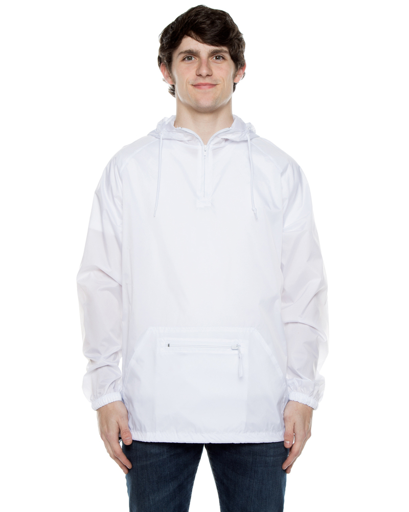 beimar wb107bg unisex nylon packable pullover anorak jacket Front Fullsize