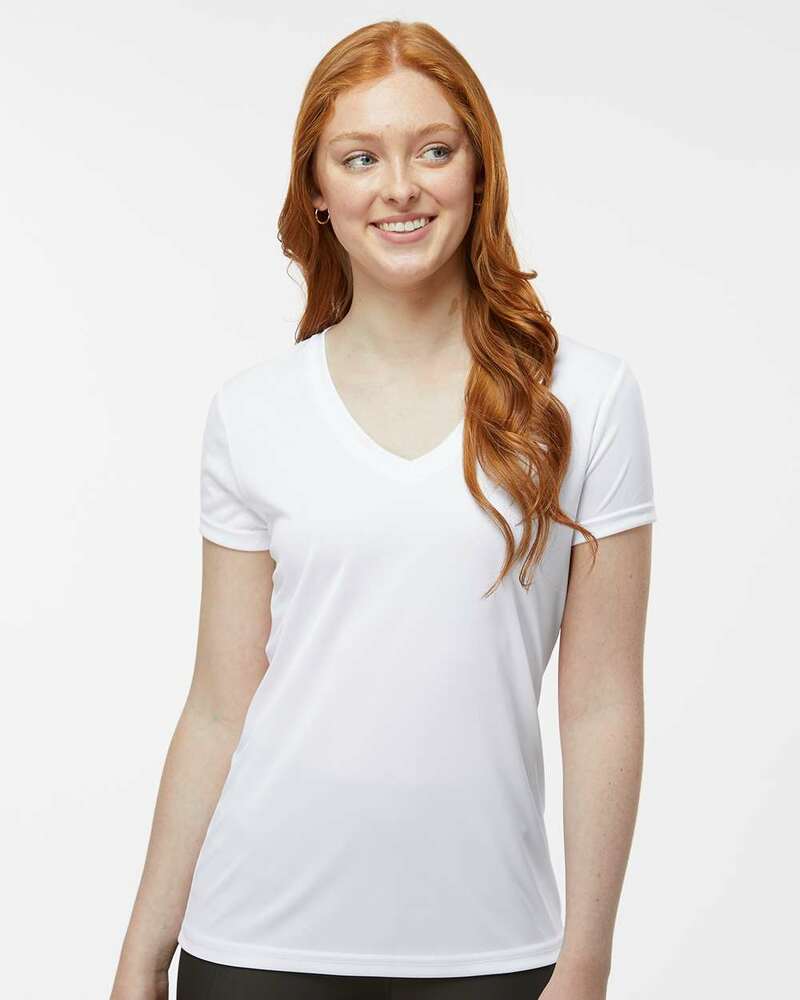 T-shirt Femme Paragon Vera Col V Anti-rides - Protection UV 50+, 100% Polyester - Taille Jusqu'à 2XL