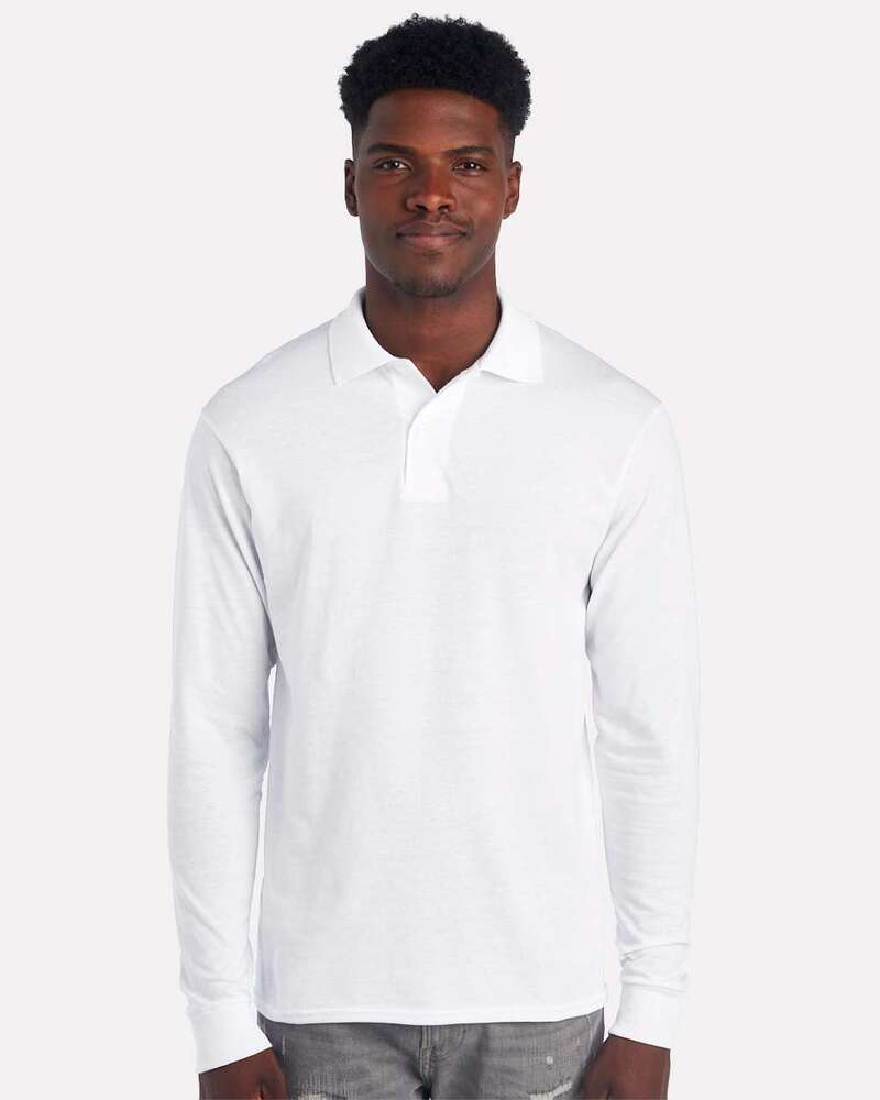 Jerzees 437LR Dri-Power® Long Sleeve Polo Front Fullsize"