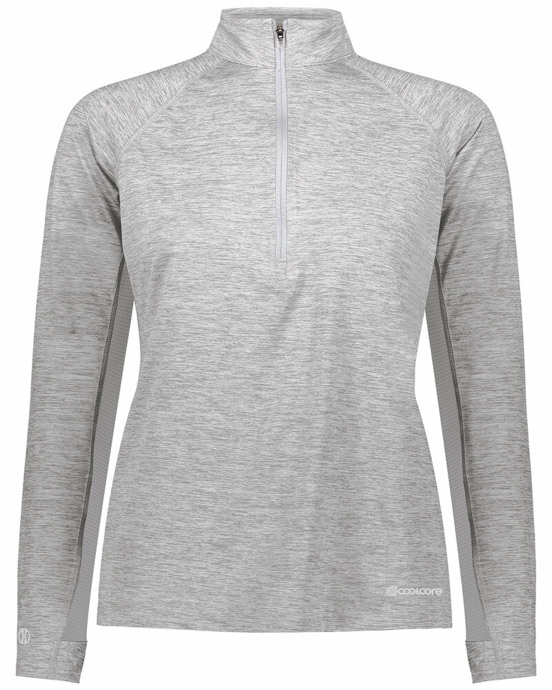 holloway 222774 ladies electrify 1/2 zip pullover powered by coolcore® Front Fullsize