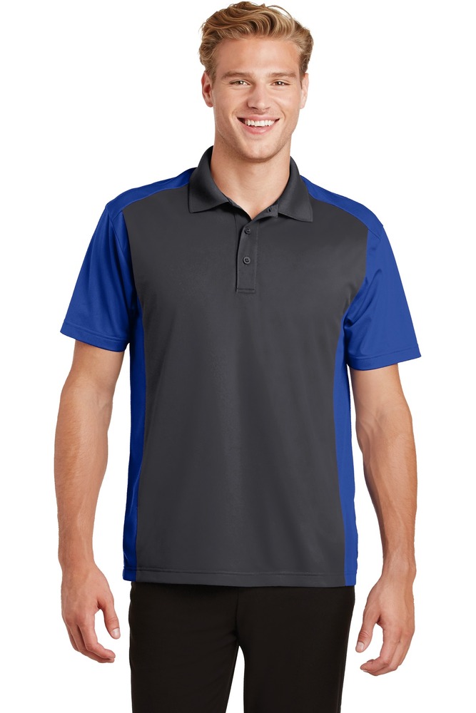 sport-tek st652 colorblock micropique sport-wick ® polo Front Fullsize