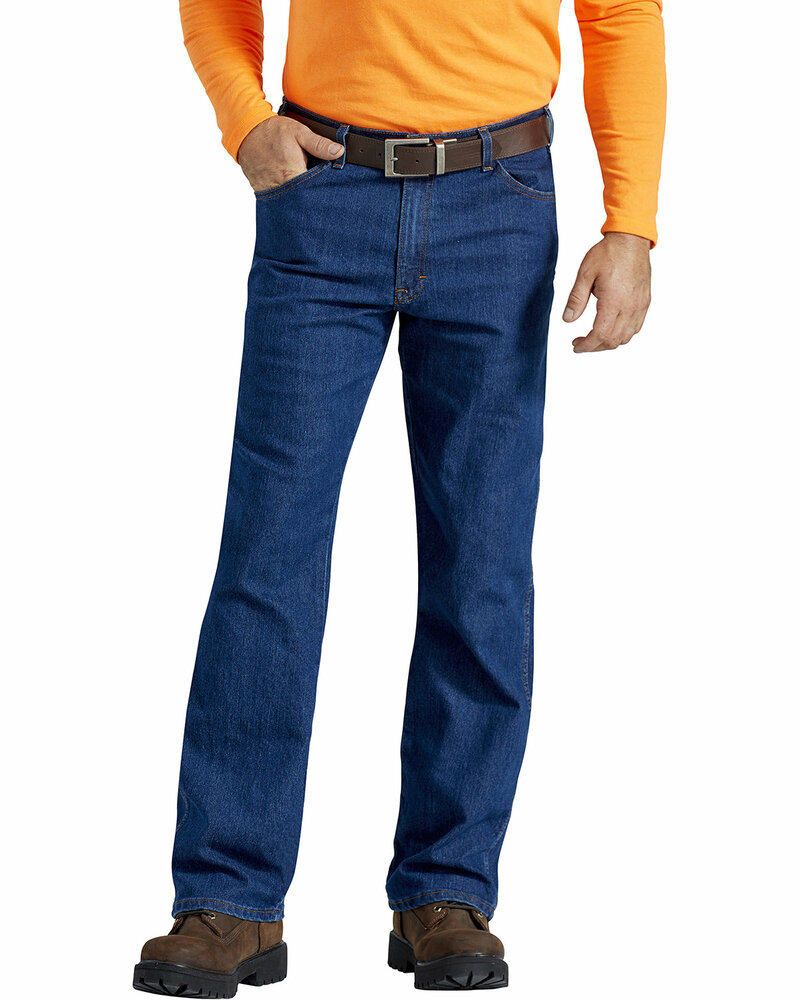 dickies dd220 men's flex active waist 5-pocket relaxed fit jean Front Fullsize