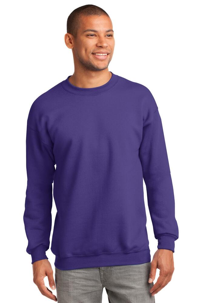 port & company pc90t tall essential fleece crewneck sweatshirt Front Fullsize