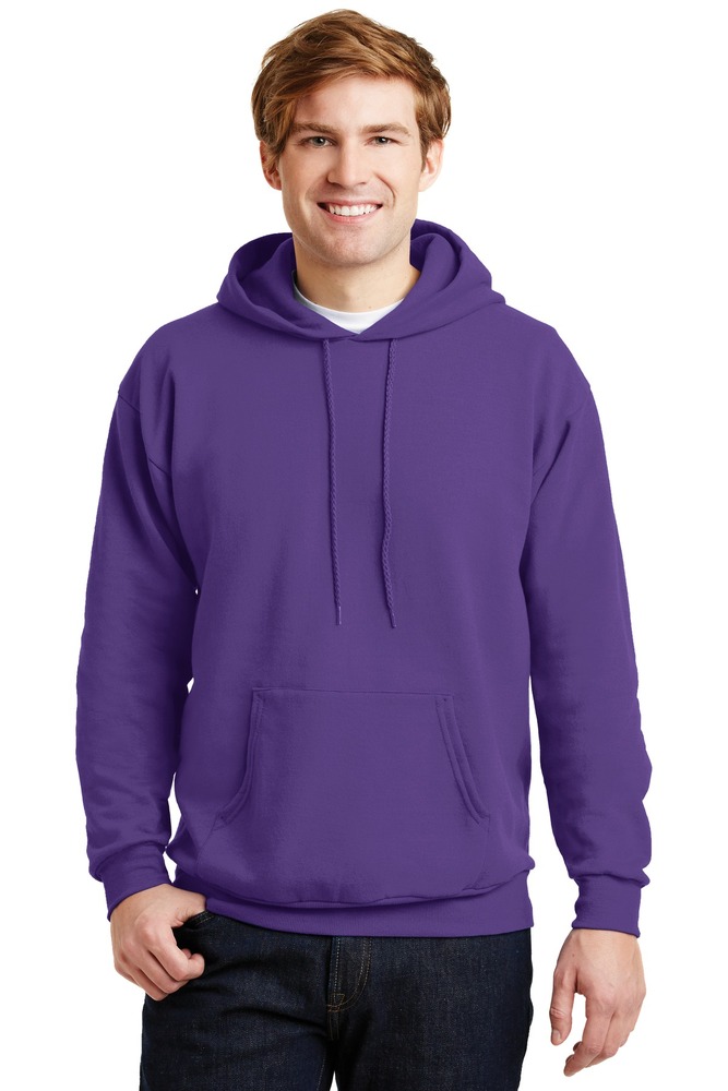 Hanes P170 Unisex Ecosmart® 50/50 Pullover Hooded Sweatshirt Front Fullsize"