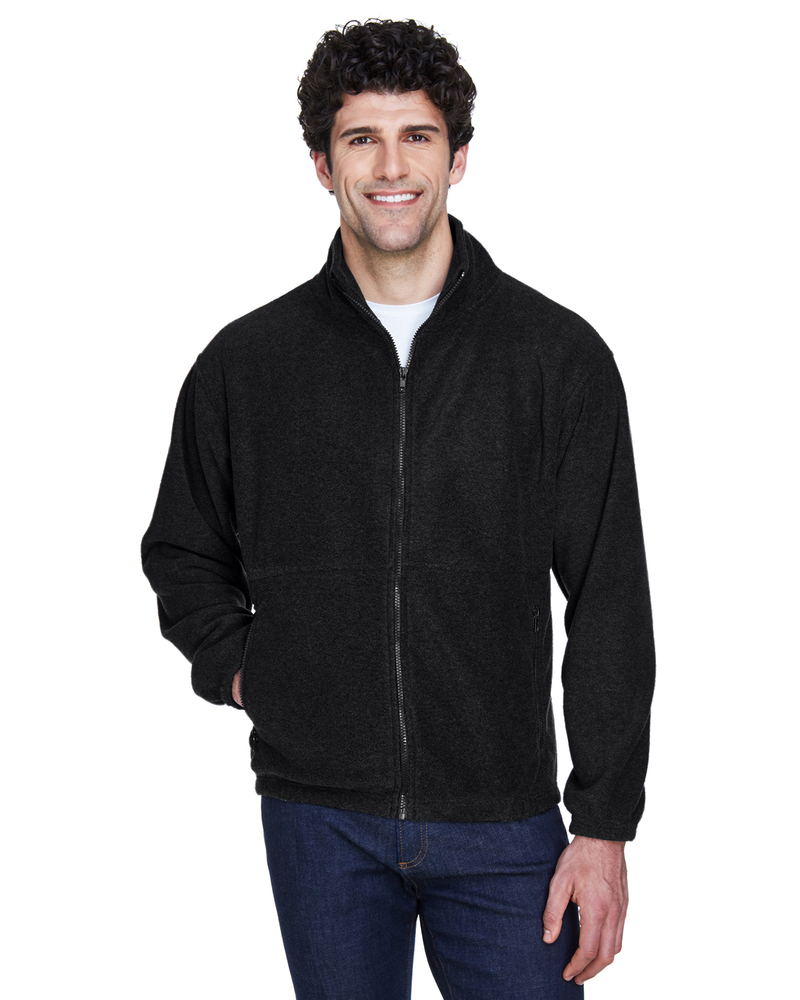 ultraclub 8485 men's iceberg fleece full-zip jacket Front Fullsize