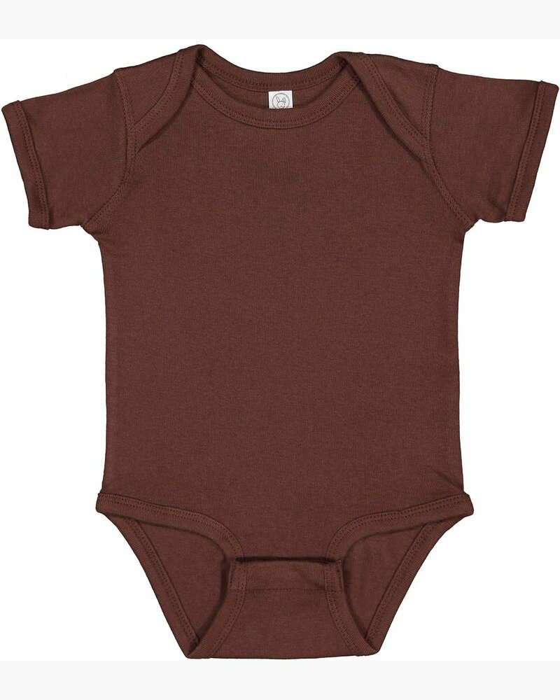 rabbit skins 4400 infant baby rib bodysuit Front Fullsize