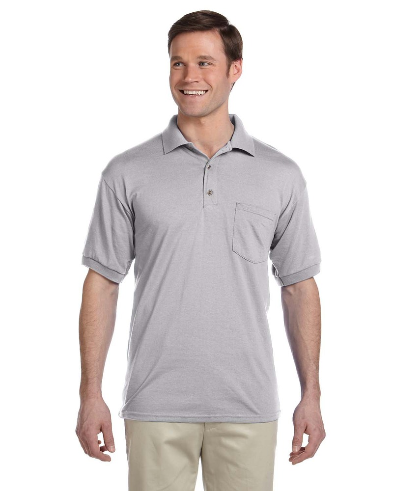 Gildan G890 DryBlend ® 6-Ounce Jersey Knit Sport Shirt with Pocket Front Fullsize"