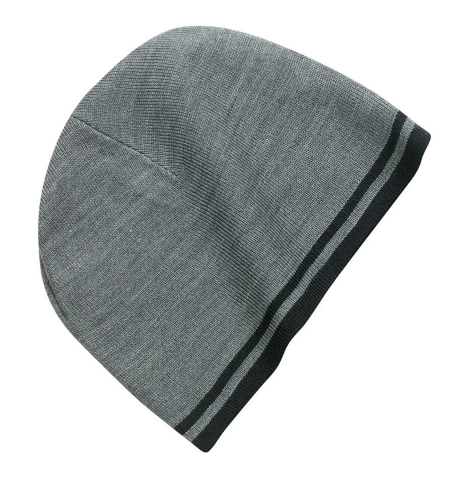 port & company cp93 fine knit skull cap with stripes Front Fullsize