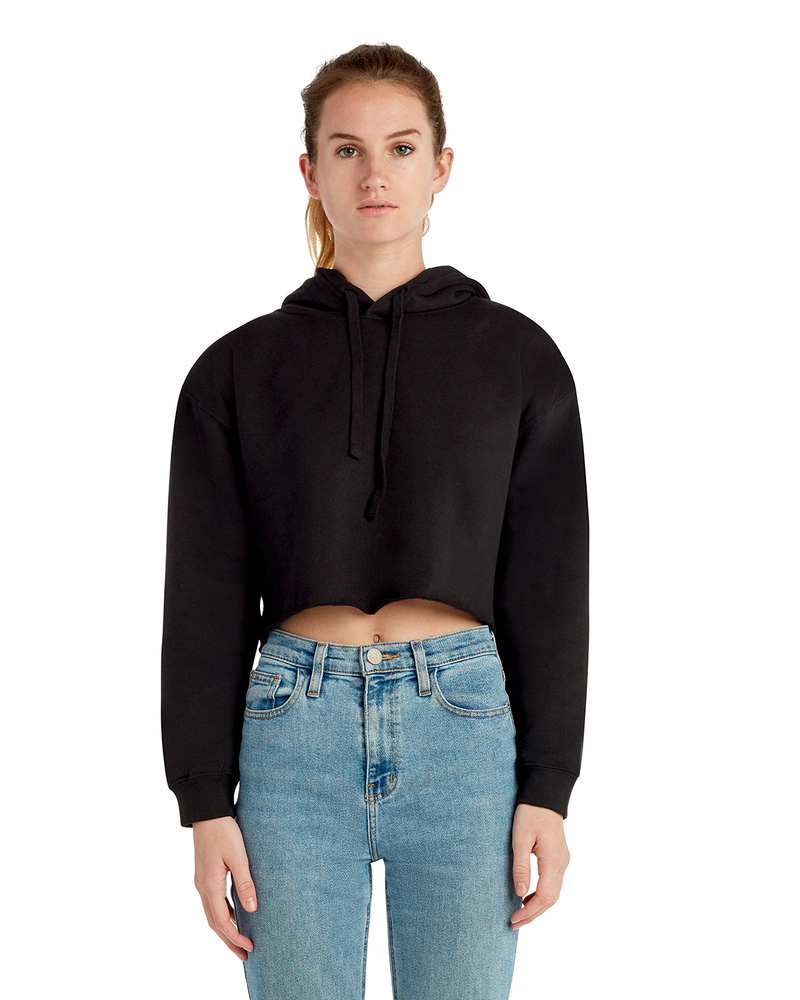 lane seven ls12000 ladies' cropped fleece hoodie Front Fullsize