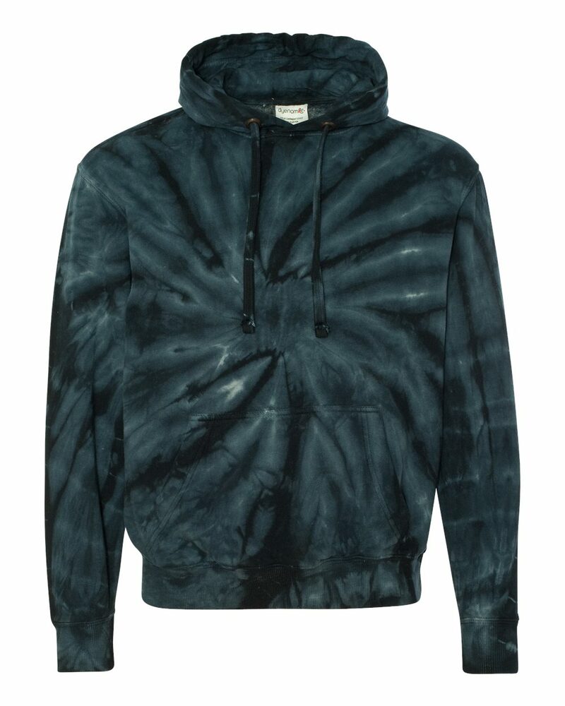 dyenomite 854cy cyclone tie-dyed hooded sweatshirt Front Fullsize
