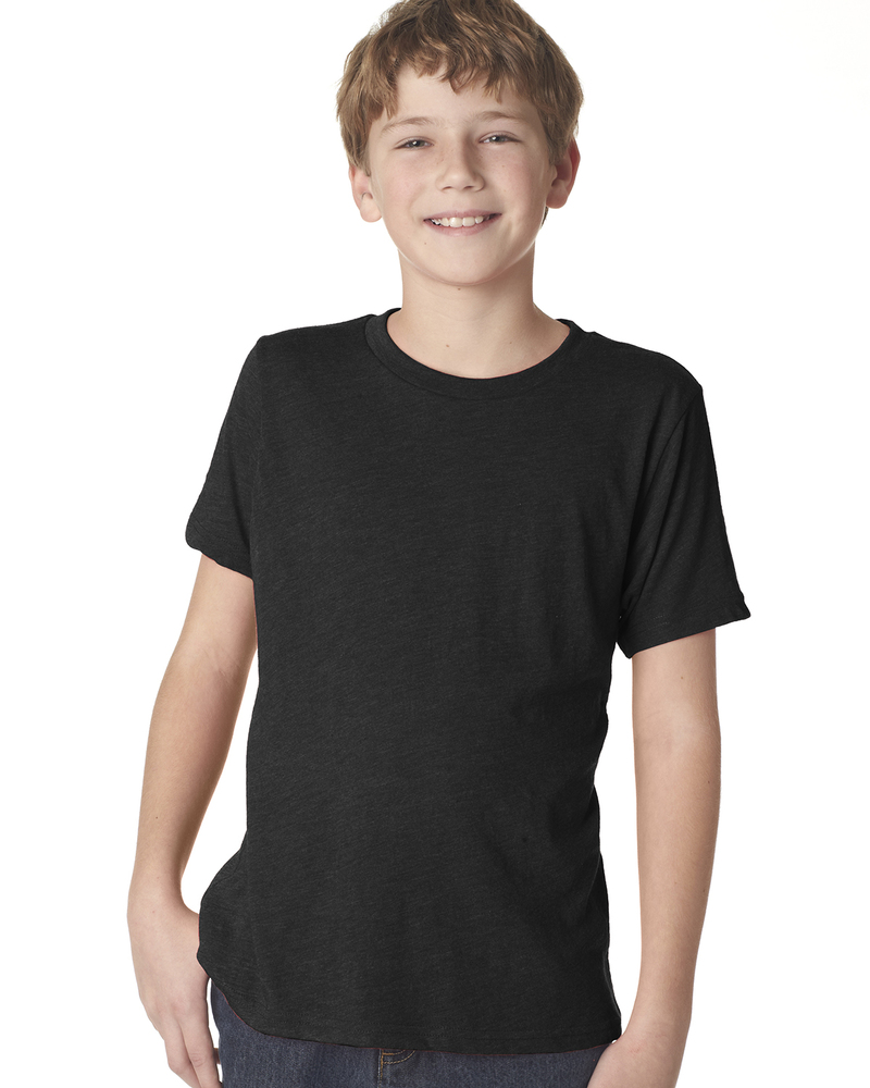 next level n6310 youth triblend crew Front Fullsize