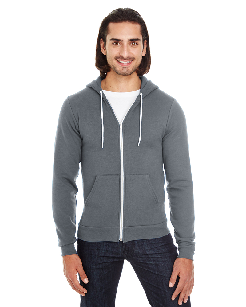 american apparel f497 usa collection flex fleece zip hoodie Front Fullsize
