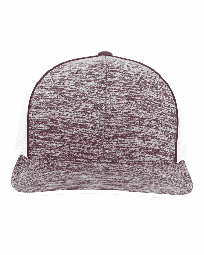 Pacific Headwear 106C Aggressive Heather Trucker Snapback Cap Front Fullsize"