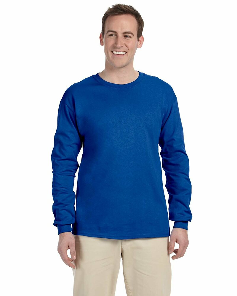Fruit of the Loom 4930 Adult HD Cotton™ Long-Sleeve T-Shirt Front Fullsize"
