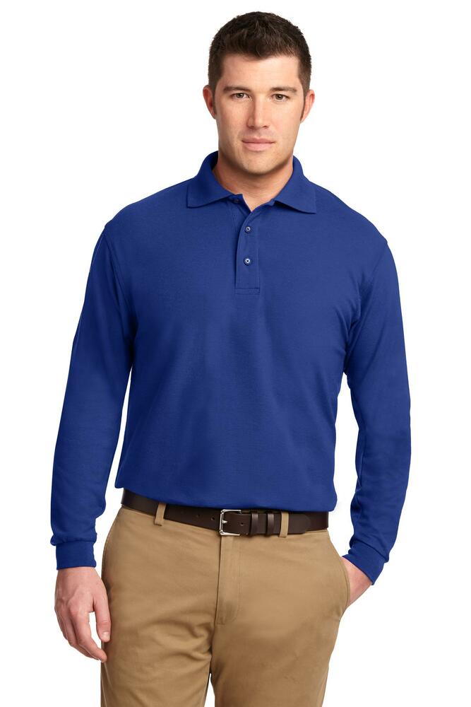 Port Authority TLK500LS Tall Silk Touch™ Long Sleeve Polo Front Fullsize"