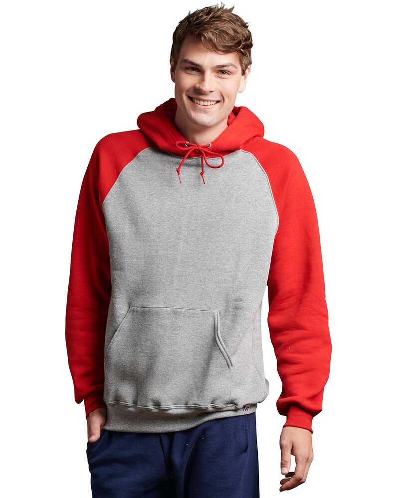 Russell Athletic 693HBM Dri-Power®  Fleece Color Block Hoodie Front Fullsize"