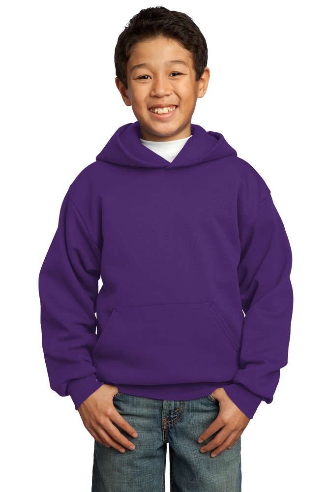 Port & Company PC90YH Youth Core Fleece Pullover Hooded Sweatshirt Front Fullsize"