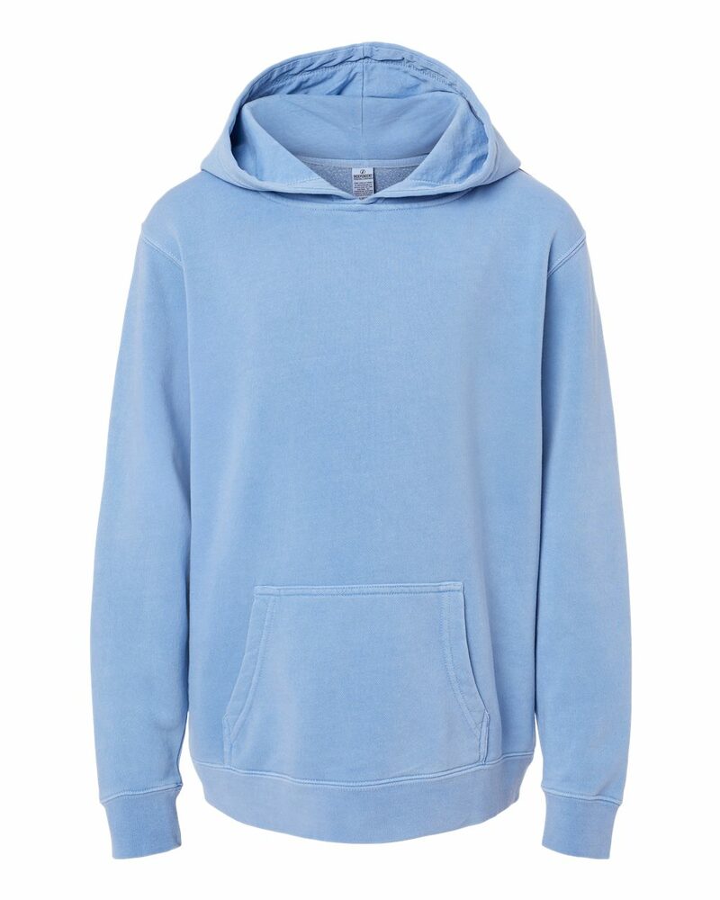independent trading co. prm1500y youth midweight pigment-dyed hooded sweatshirt Front Fullsize