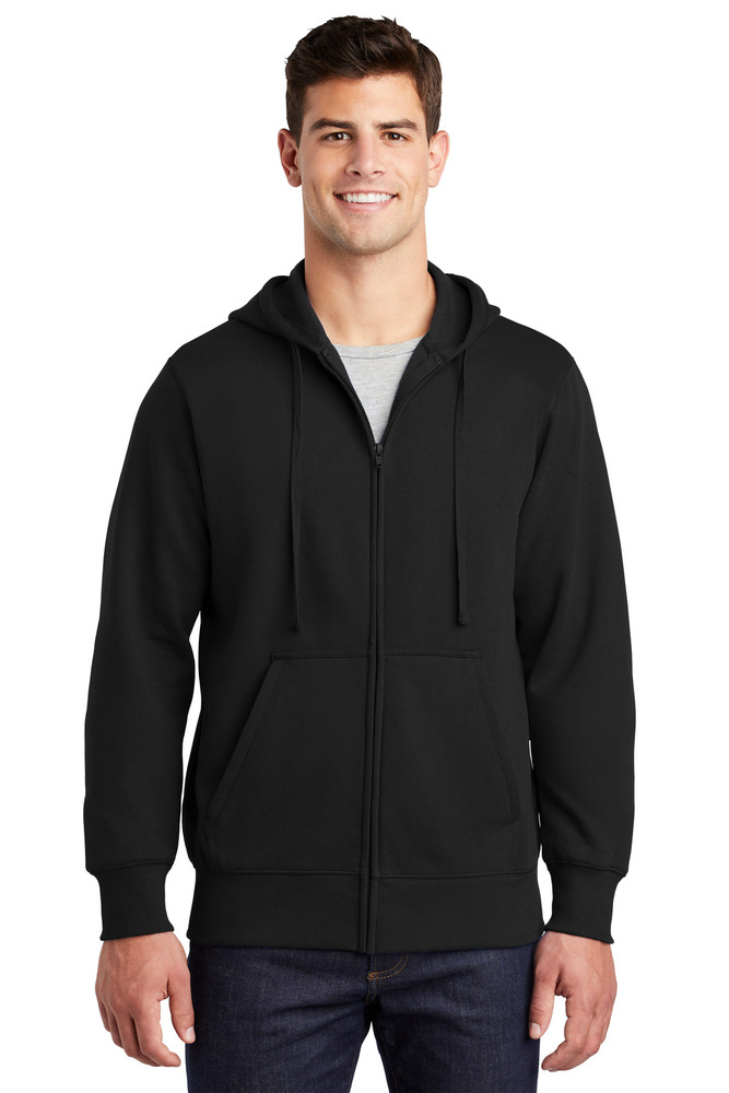 sport-tek st258 full-zip hooded sweatshirt Front Fullsize