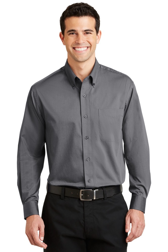 port authority s613 tonal pattern easy care shirt Front Fullsize