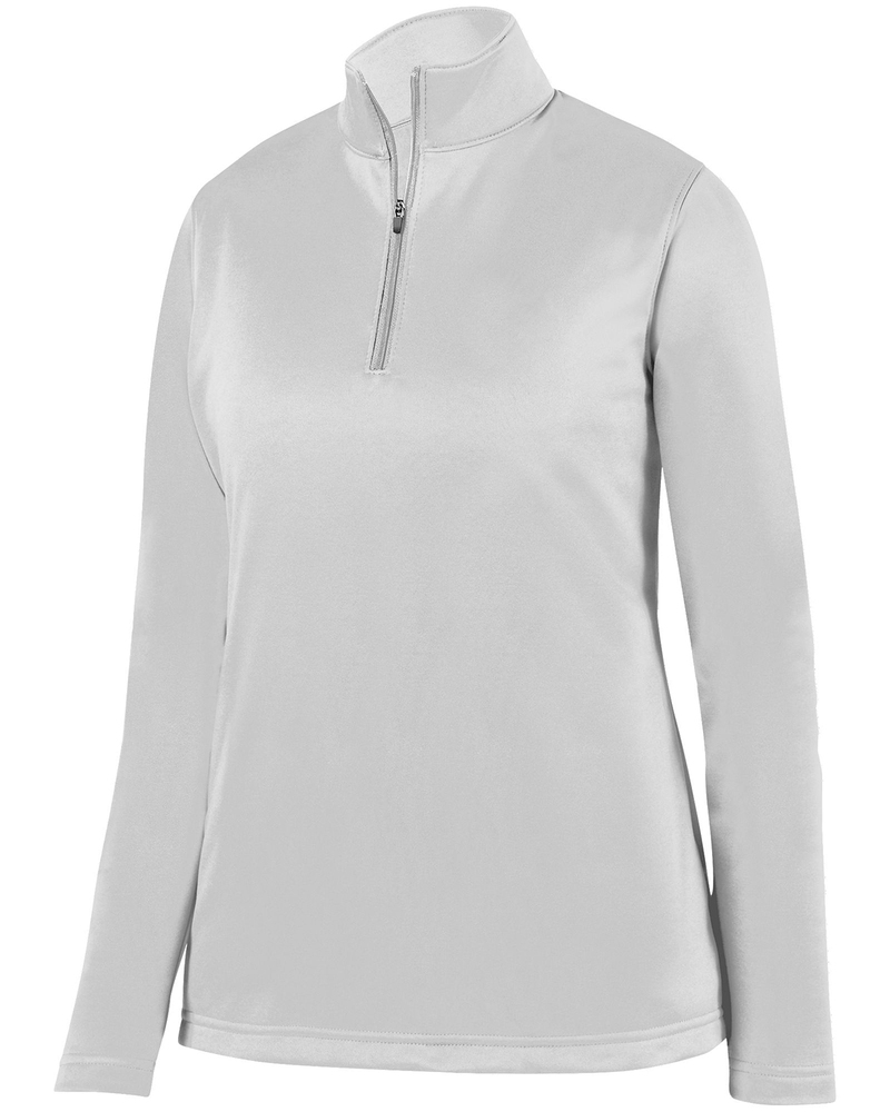 augusta sportswear ag5509 ladies' wicking fleece quarter-zip pullover Front Fullsize