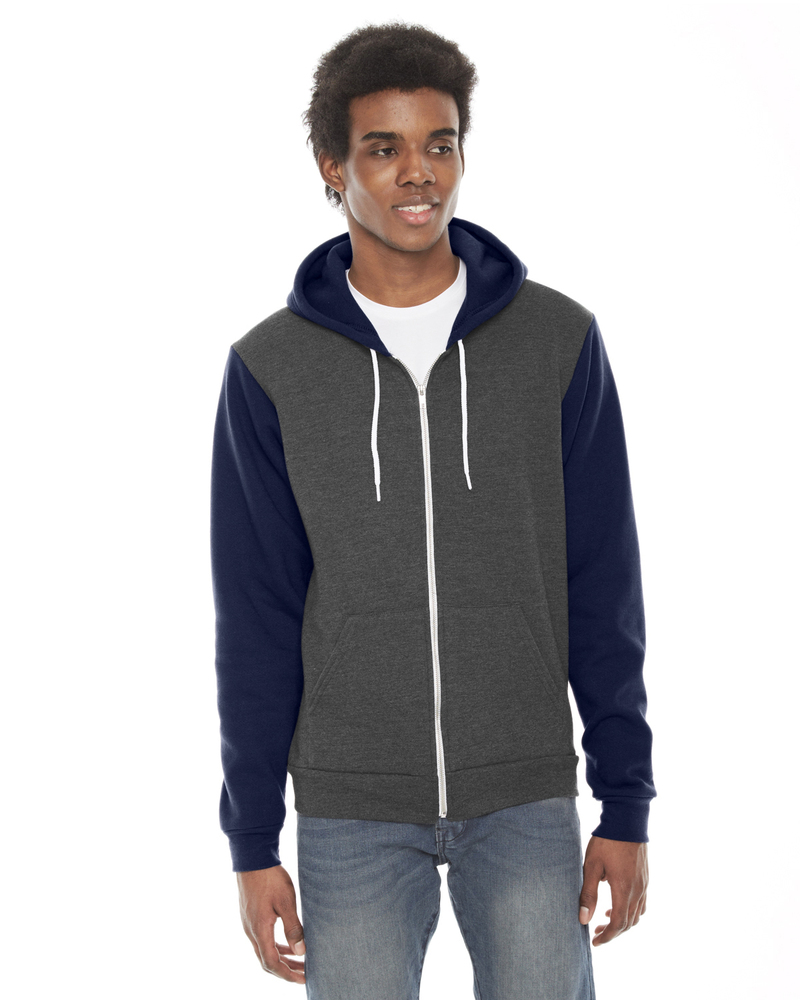 american apparel f497w flex fleece zip hoodie Front Fullsize