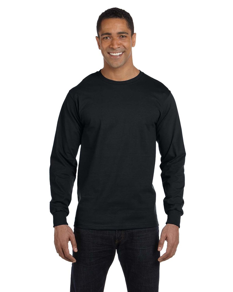 hanes 5186 beefy-t® long sleeve t-shirt Front Fullsize