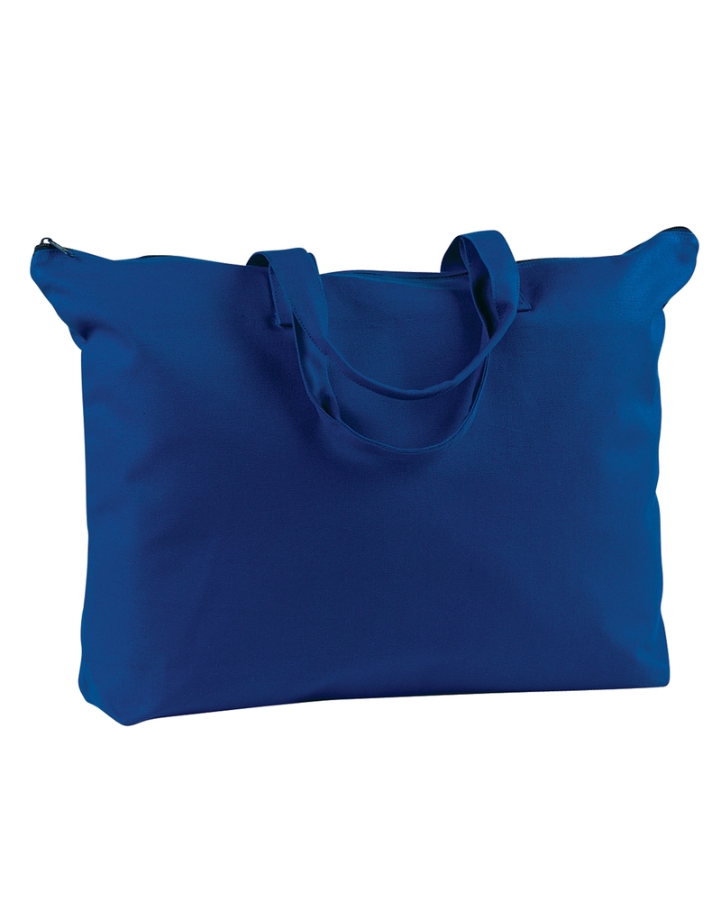 BAGedge BE009 12 oz. Canvas Zippered Book Tote Front Fullsize"