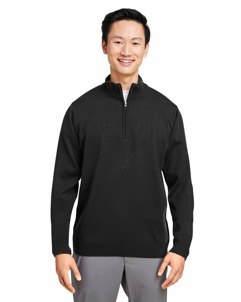 Harriton M421 Unisex Pilbloc™ Quarter-Zip Sweater Front Fullsize"