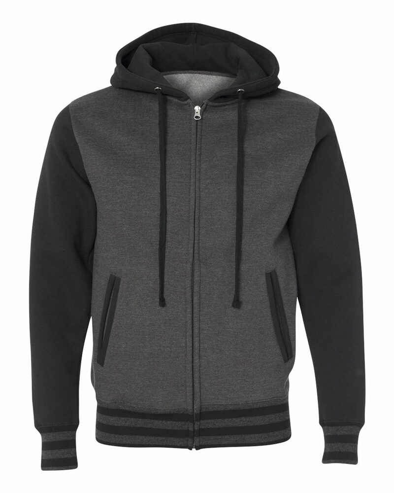 Independent Trading Co. IND45UVZ Unisex Varsity Full-Zip Hooded Sweatshirt Front Fullsize"