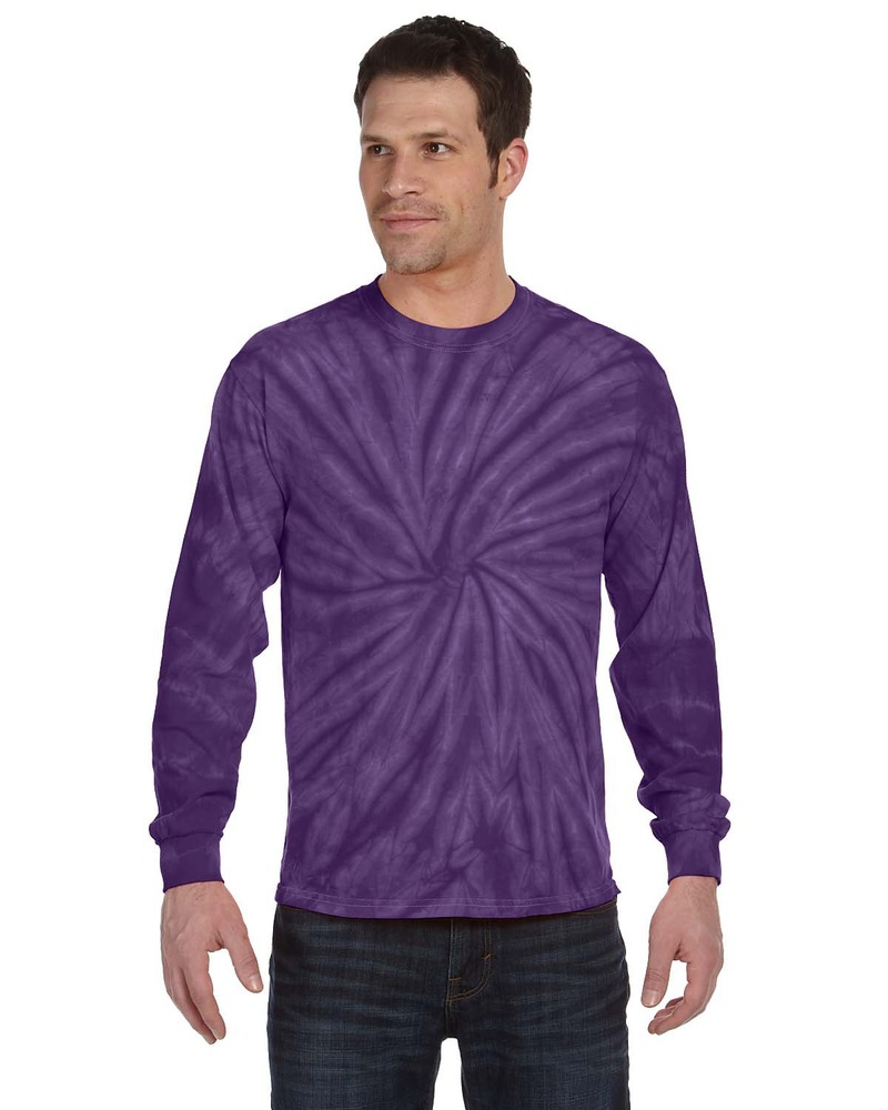 Tie-Dye CD2000 Adult 5.4 oz. 100% Cotton Long-Sleeve T-Shirt Front Fullsize"