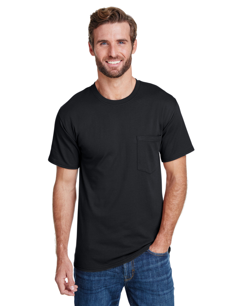Hanes W110 Adult Workwear Pocket T-Shirt Front Fullsize"
