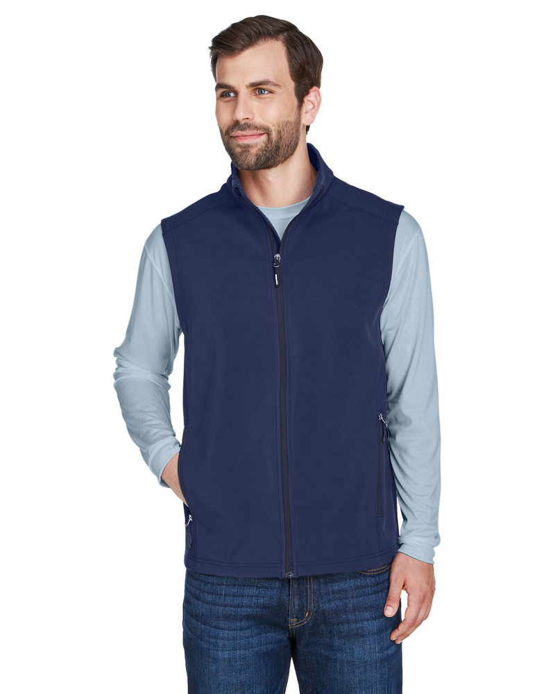CORE365 CE701 Men's Cruise Two-Layer Fleece Bonded Soft Shell Vest Front Fullsize"