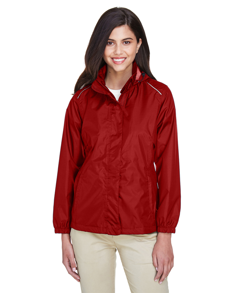 core 365 78185 ladies' climate seam-sealed lightweight variegated ripstop jacket Front Fullsize