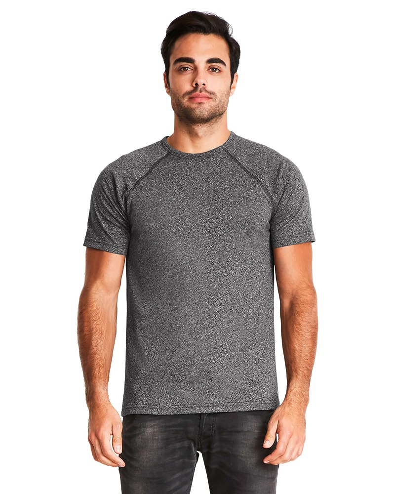 next level 2050 men's mock twist raglan t-shirt Front Fullsize