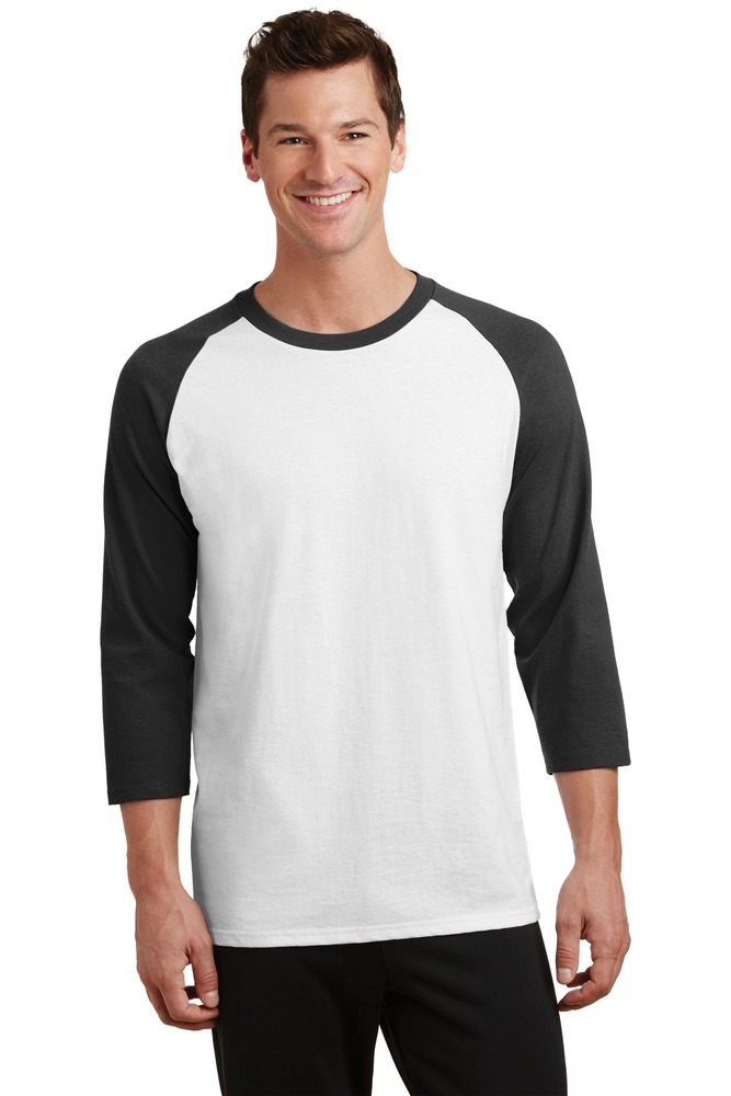 Port & Company PC55RS Core Blend 3/4-Sleeve Raglan Tee Front Fullsize"