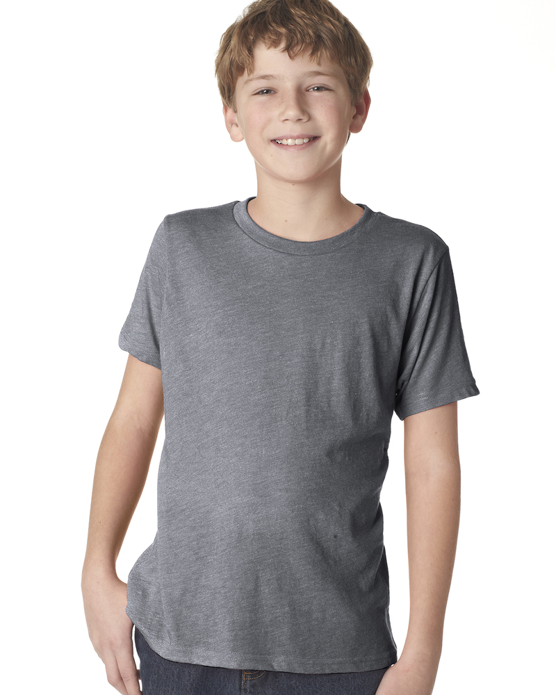 next level n6310 youth triblend crew Front Fullsize