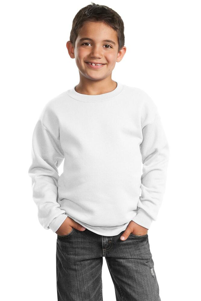 port & company pc90y youth core fleece crewneck sweatshirt Front Fullsize