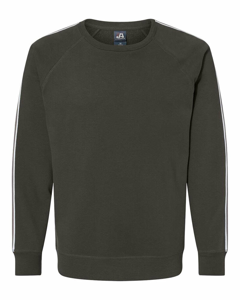 j america 8641 adult rival crewneck sweatshirt Front Fullsize