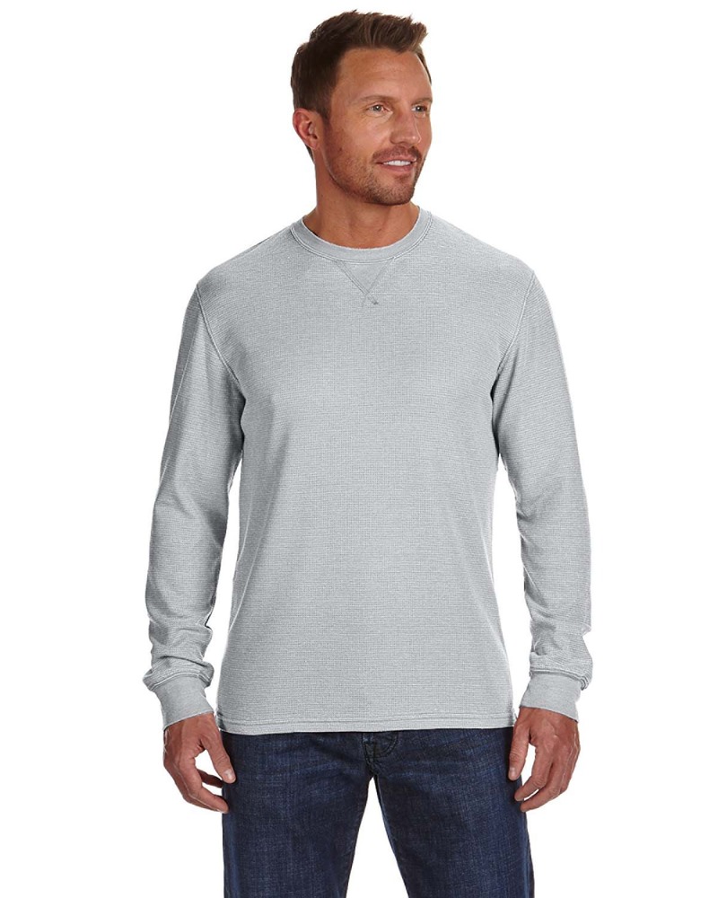 j america ja8241 men's vintage zen thermal long-sleeve t-shirt Front Fullsize