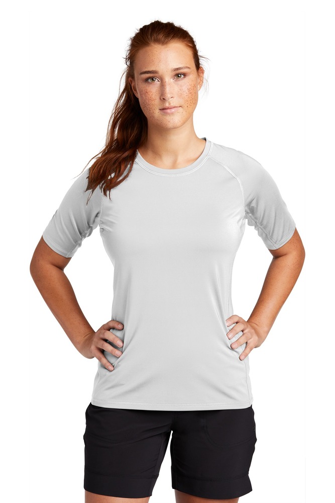 Sport-Tek LST470 Ladies Rashguard Tee Front Fullsize"