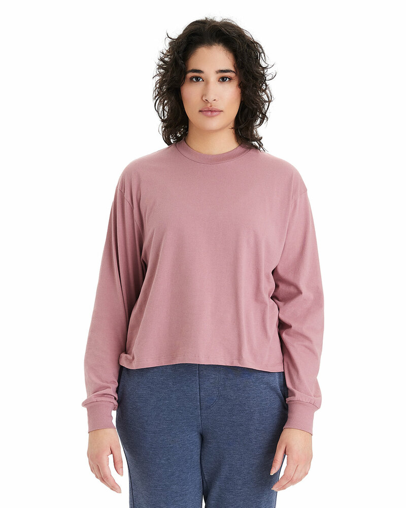 alternative a1176 ladies' main stage long-sleeve cropped t-shirt Front Fullsize